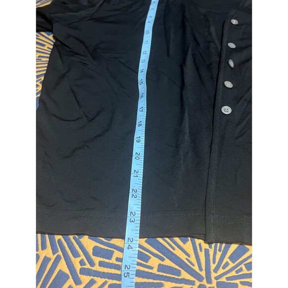 Karen Kane Womens Cardigan M Medium Black Sweater Button Up V Neck Shinny - Picture 7 of 7